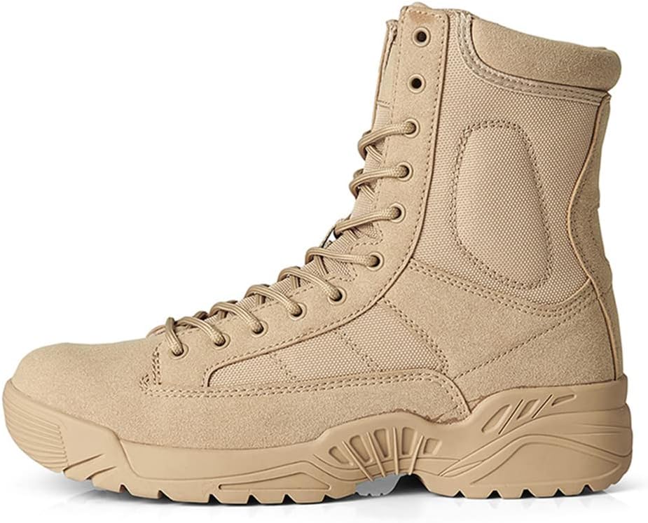 Men's Tactical Boots Lightweight and Durable Work Boots Outdoor Combat Jungle Anti-Slip Boots of Hiking Boots Men's Work Boots