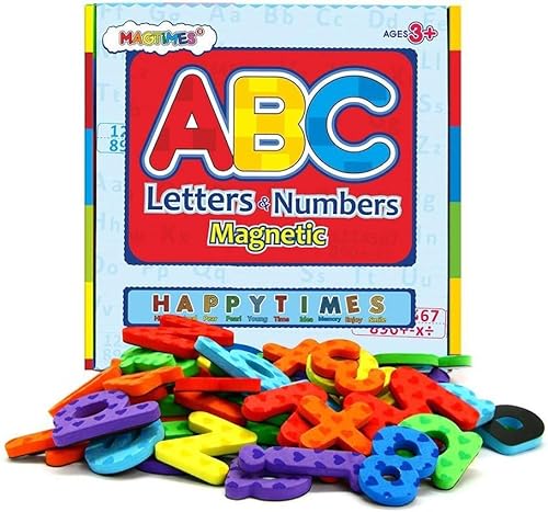 image for MAGTiMES Magnetic Letters and Numbers for Classroom Educating Kids in 
