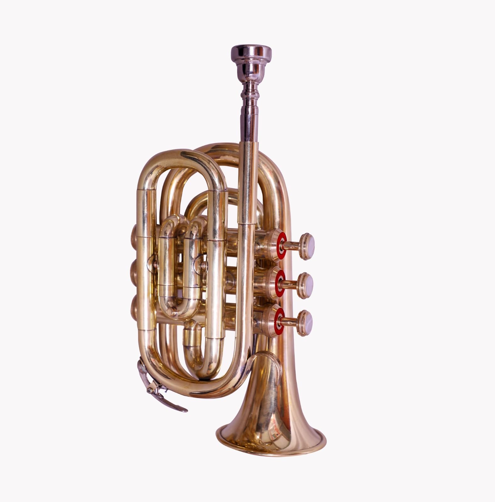 Queen Messing Kornett Finish B flach Große Look & Sound mit Fall, MP Gold