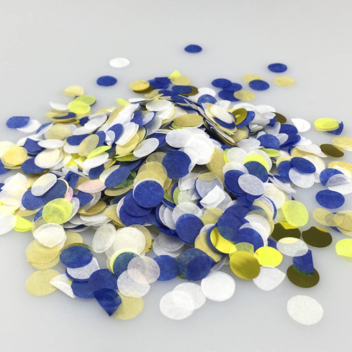 Beauenty Round Tissue Confetti Dots Glitter for Wedding, Birthday Party Decoration, Party Confetti , 2pcs (Color 1)