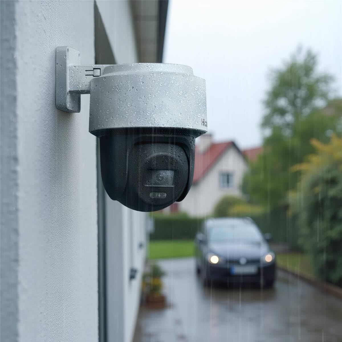 HiLook PoE IP Überwachungskamera aussen 4MP SD ohne WLAN Nachtsicht IP67 | microSD-Speicherung, App-Zugriff, Bewegungserkennung, Netzwerkkabel-Betrieb und Außenbereich