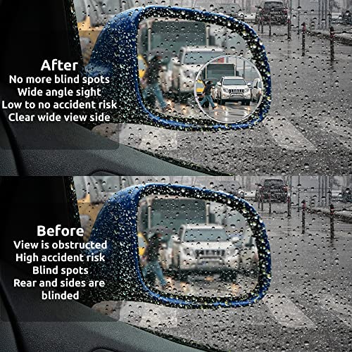 Blind Spot Mirrors 4 Pack-2 Inch Round Rear View Convex Mirror For Cars/Suvs/Motorcycles/Trucks/Trailers/Snowmobiles/Bicycles/Rvs/Boats/Golf Carts With Rust Resistant Frame-Hd Real Glass #TOP4