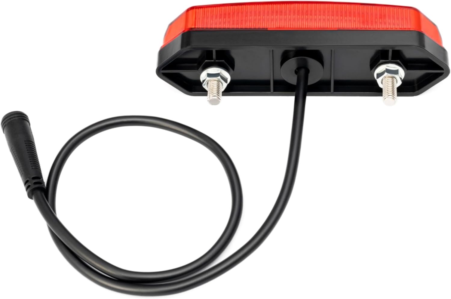 MACFOX X1S Ebike Rear Tail Light, Red, Water Resistant, Frame Mount, 1 Setting, Battery Powered