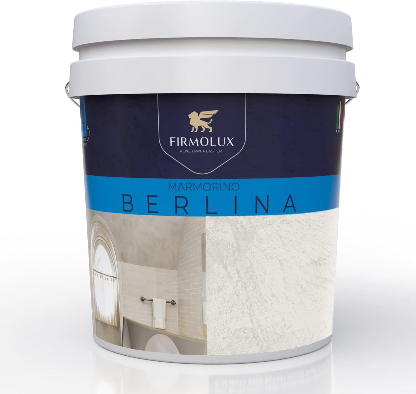 Marmorino Berlina Authentic Venetian Plaster | Smooth Plaster | Made in Italy from Lime & Marble | Gray-Blue Colors (14) | Color: SW7631 City Loft