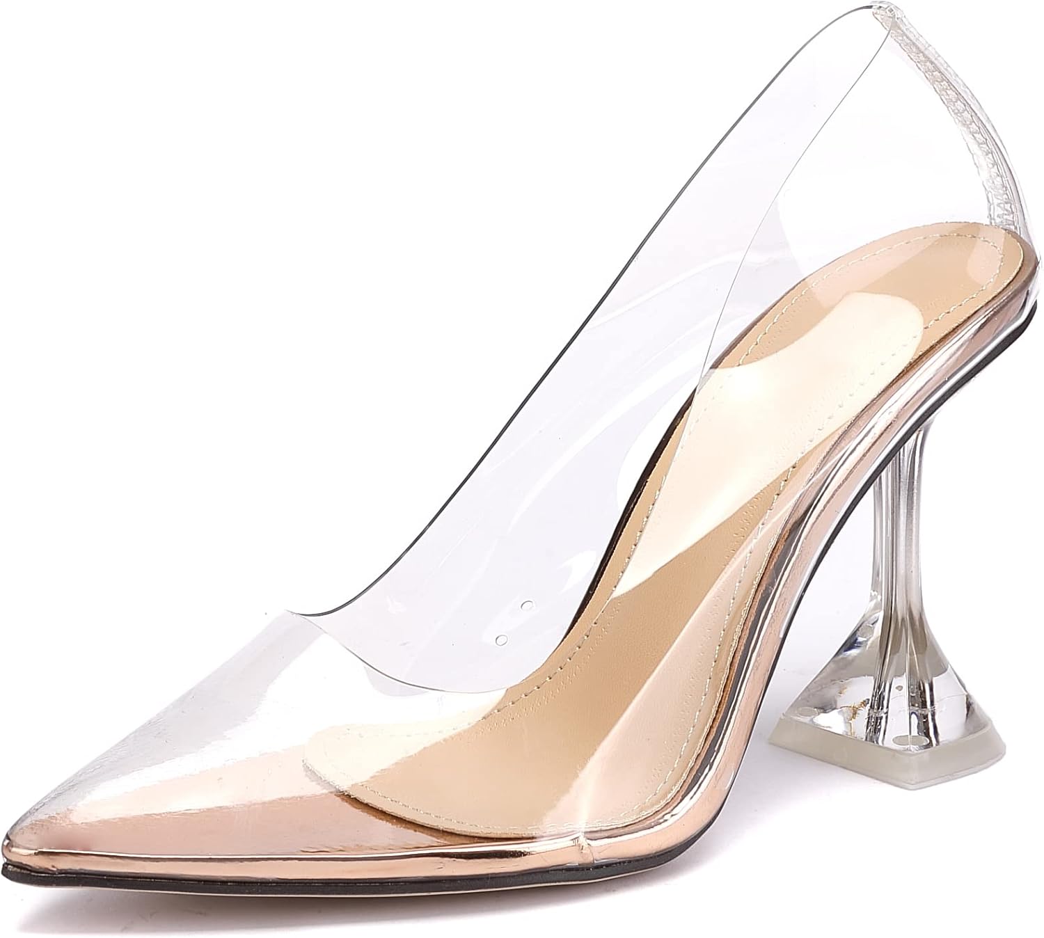 Transparent pointed heels Outlet