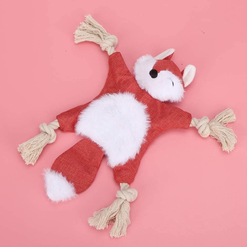1 Pc Crinkle Dog Toy No Stuffing, Dog Squeaky Toys Puppy Flat Stuffingless Animals Plush Chew Toys with Tug Rope Knots for Small Medium PET (Color May Vary) 2
