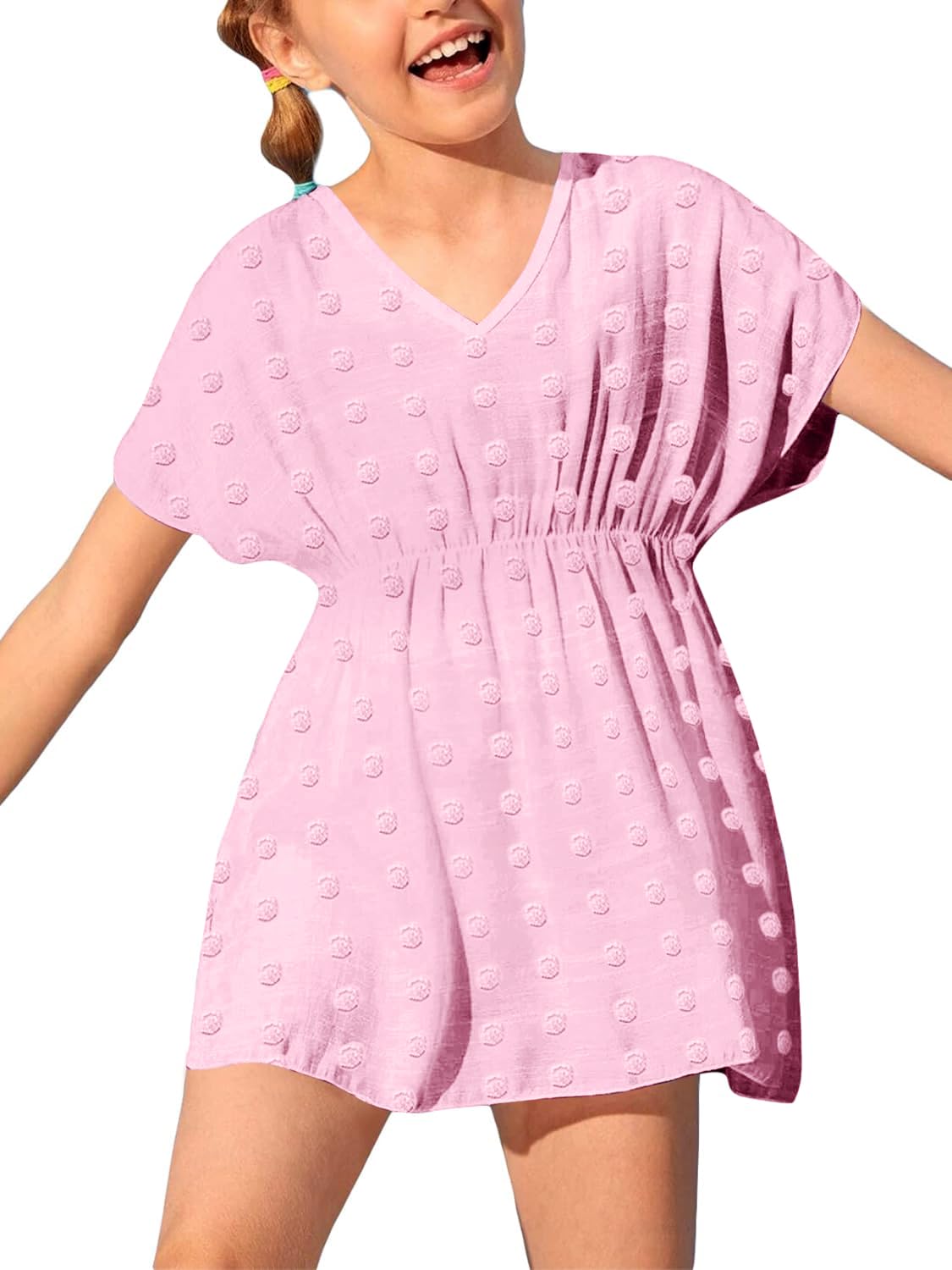 Haloumoning Traje de baño para niña para niños, cubierta de playa, traje de baño, cubierta para traje de baño, bonito vestido de playa
