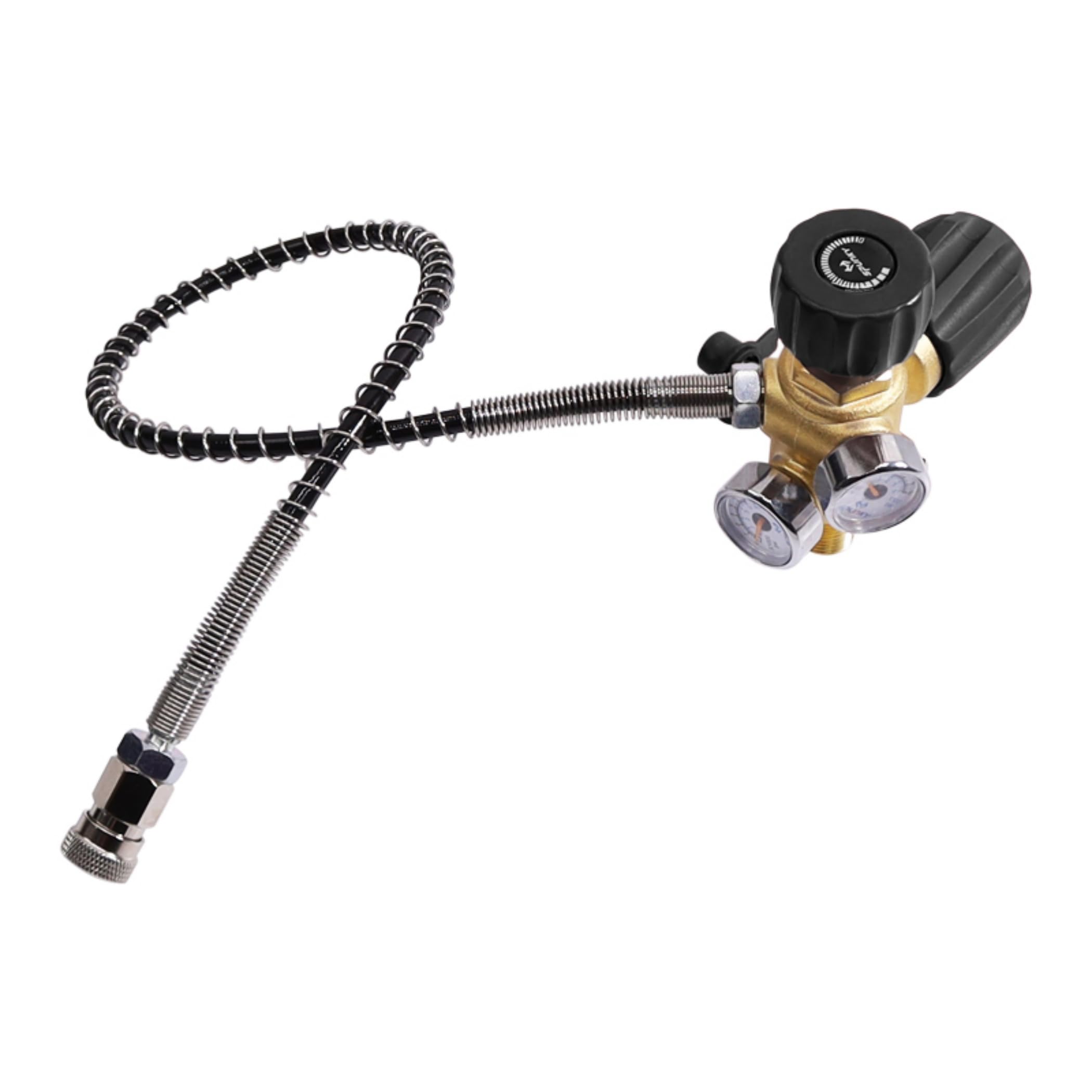 TUXING 4500 Psi/300 Bar compressore ad alta pressione Pcp Paintball, adattatore DIN valvola Scuba con tubo morbido da 24 pollici, valvola di ricarica Pcp per serbatoio d'aria, fucile ad aria compressa