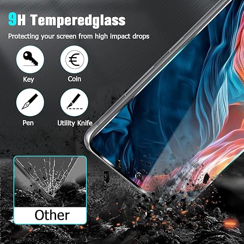 Miniatura 3 de 2+2 Pack S21 Ultra Glass Screen Protector, HD Clear 9H Tempered Glass Scratch Resistant, Fingerprint Unlock, 3D Curved, Bubble-Free for Samsung