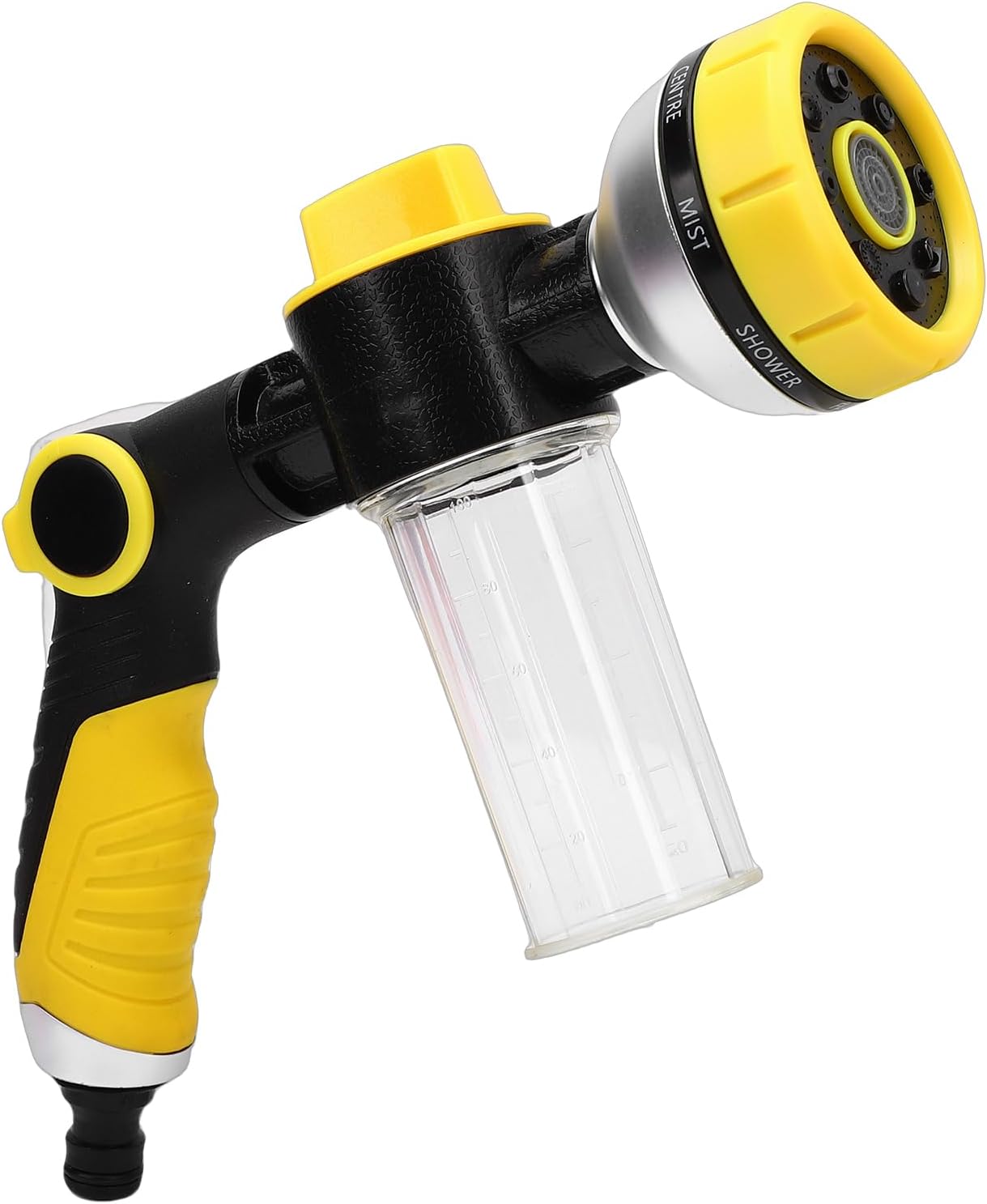 VINGVO Garden Hose Nozzle Sprayer, Car Wash Foam Sprayer, High Pressure 8 in 1 Nozzle with Adjustable Foam & Water Flowing, Non Slip Rubber Handle, Ideal for Car, Dog Bath & Gardening