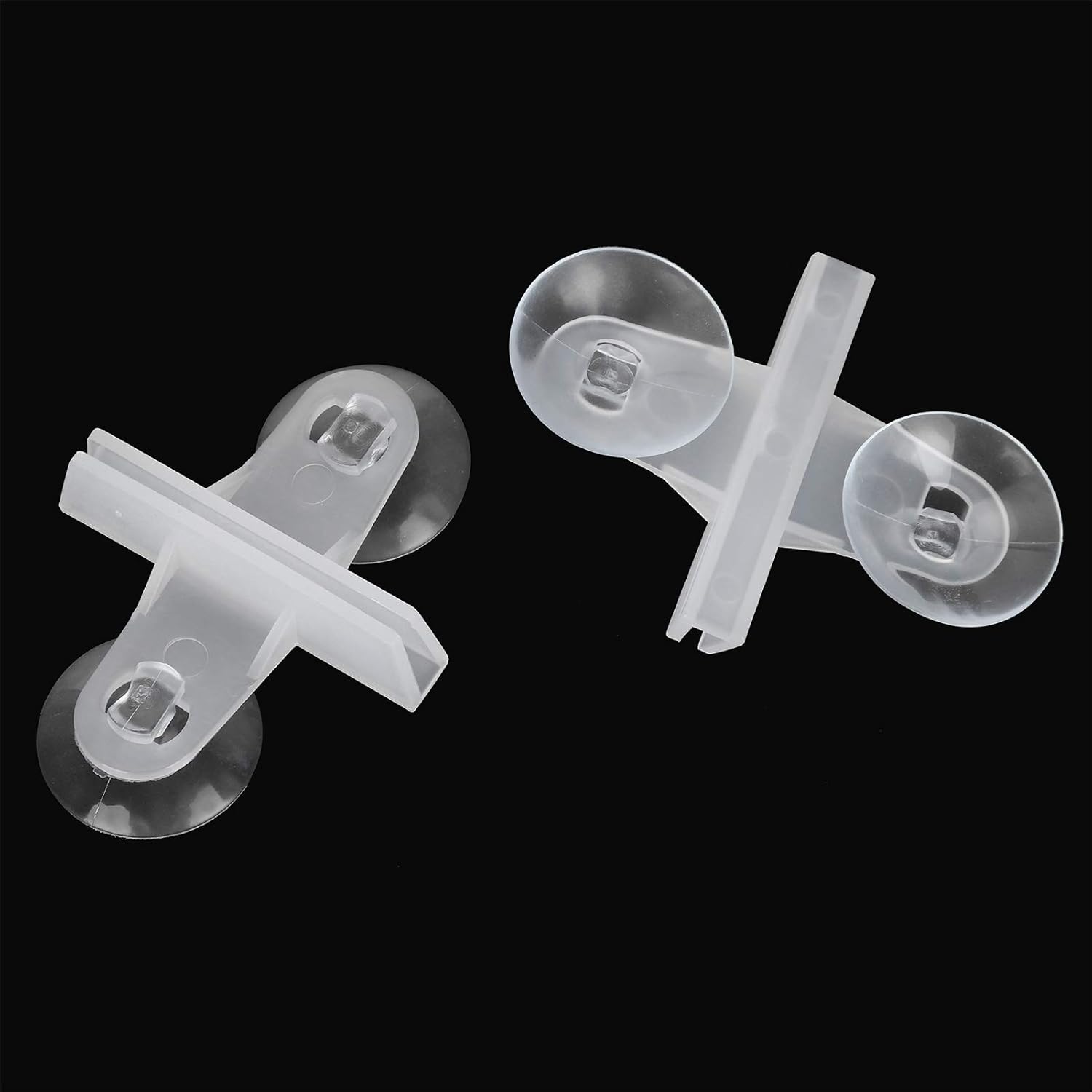 50Pcs Plastic Aquarium Isolation Plate Fish Tank Divider with Suction Cup Holders for Glass Thickness 0 0.5cm (White)
