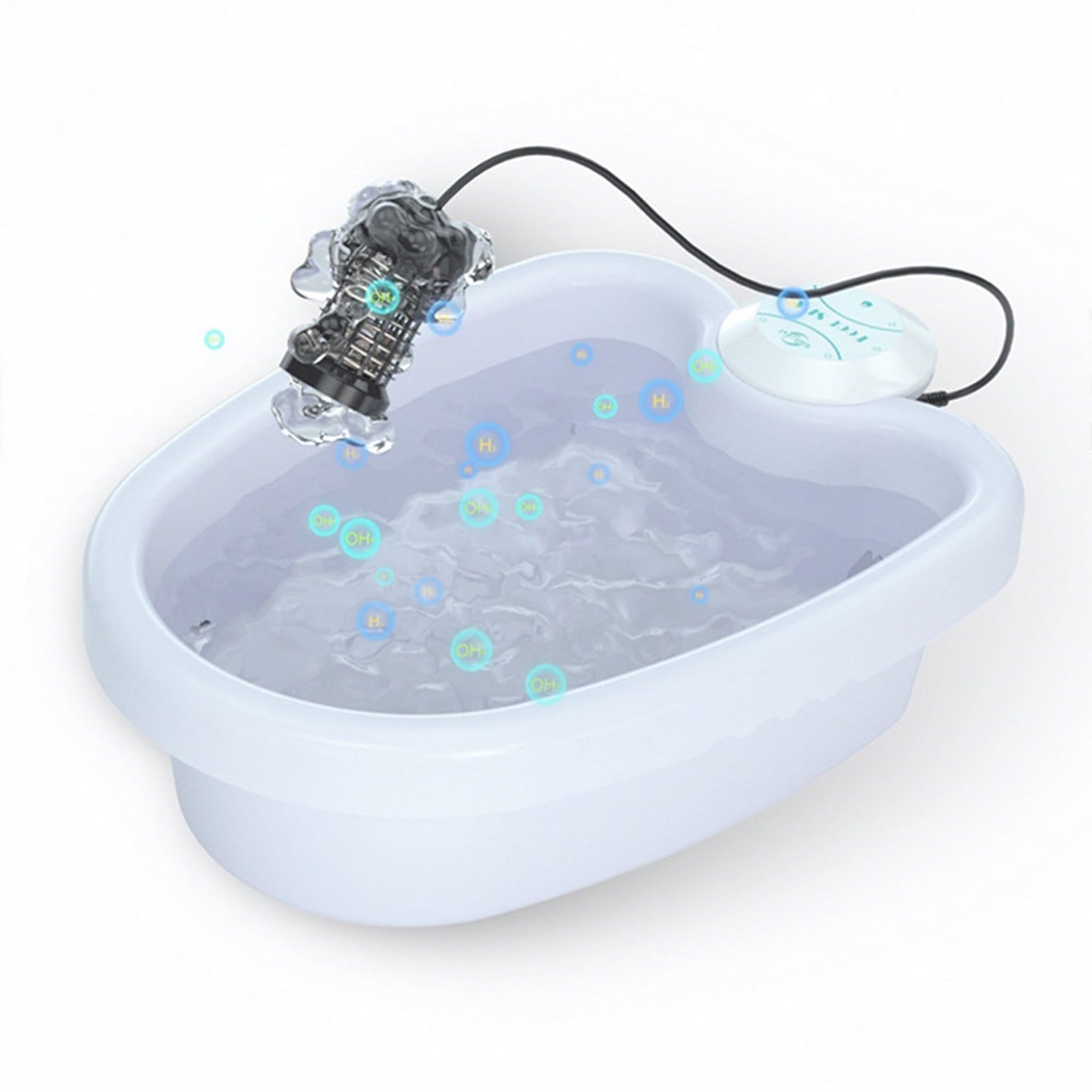 Máquina de baño de pies de desintoxicación iónica en casa, spa y masajeador con calentador, máquina de baño iónica profesional de pies, desintoxicación corporal relajada y aliviada (con lavabo)