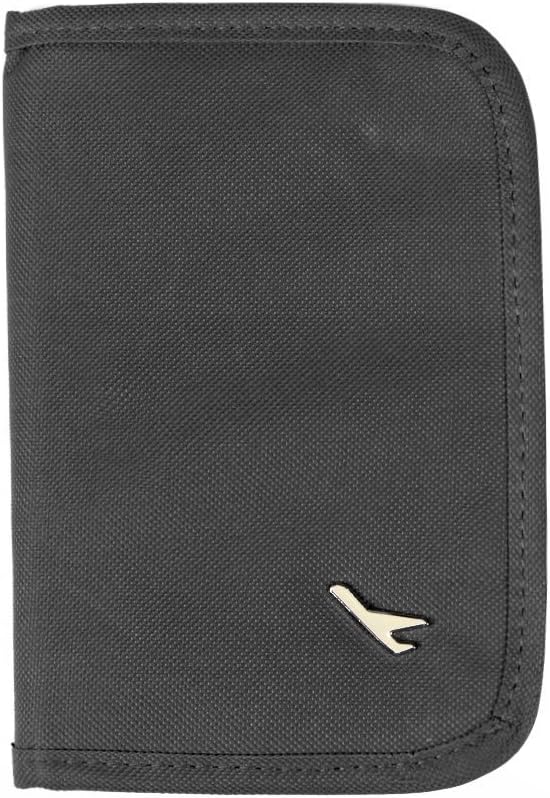 SAVFY Black Cute Multi-Functional Travel Wallet With Closure Zip Document Organiser Passport Ticket Holder Cash Purse Case Bag