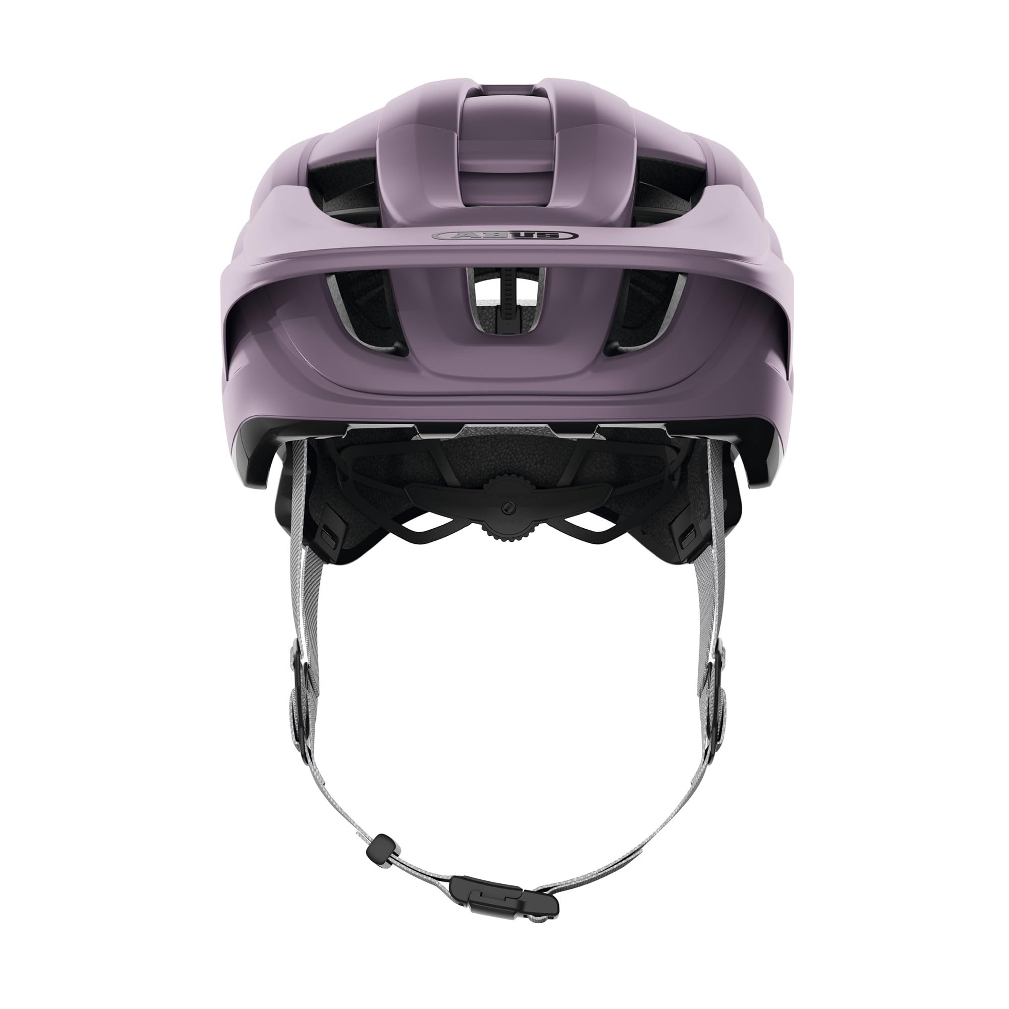ABUS Cliffhanger Casco MTB de Bicicleta, Ash Purple, M | Casco MTB para Singletrail y Enduro, cierre magnético, visera ajustable, almohadillas lavables