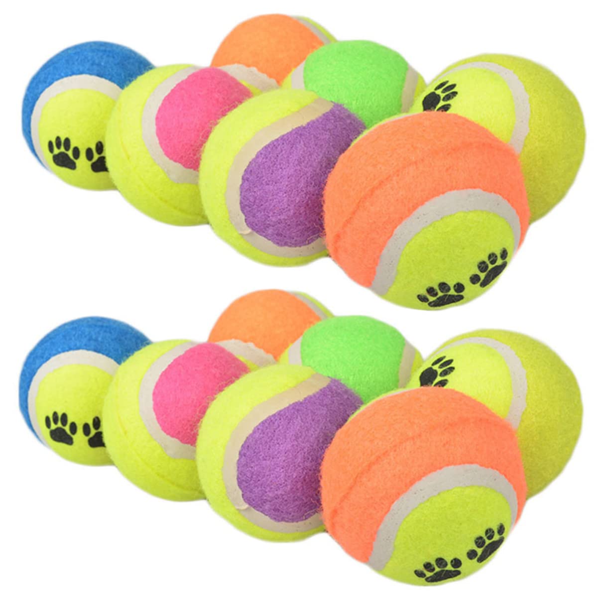 Yardwe 16stücke Hundeball Aus Gummimaterial Bissfester Apportierball Für Kleine Und Mittelgroße Hunde Spielbares Hundespielzeug Für Drinnen Und Draußen Geeignet Als Kauspielzeug Für Welpe