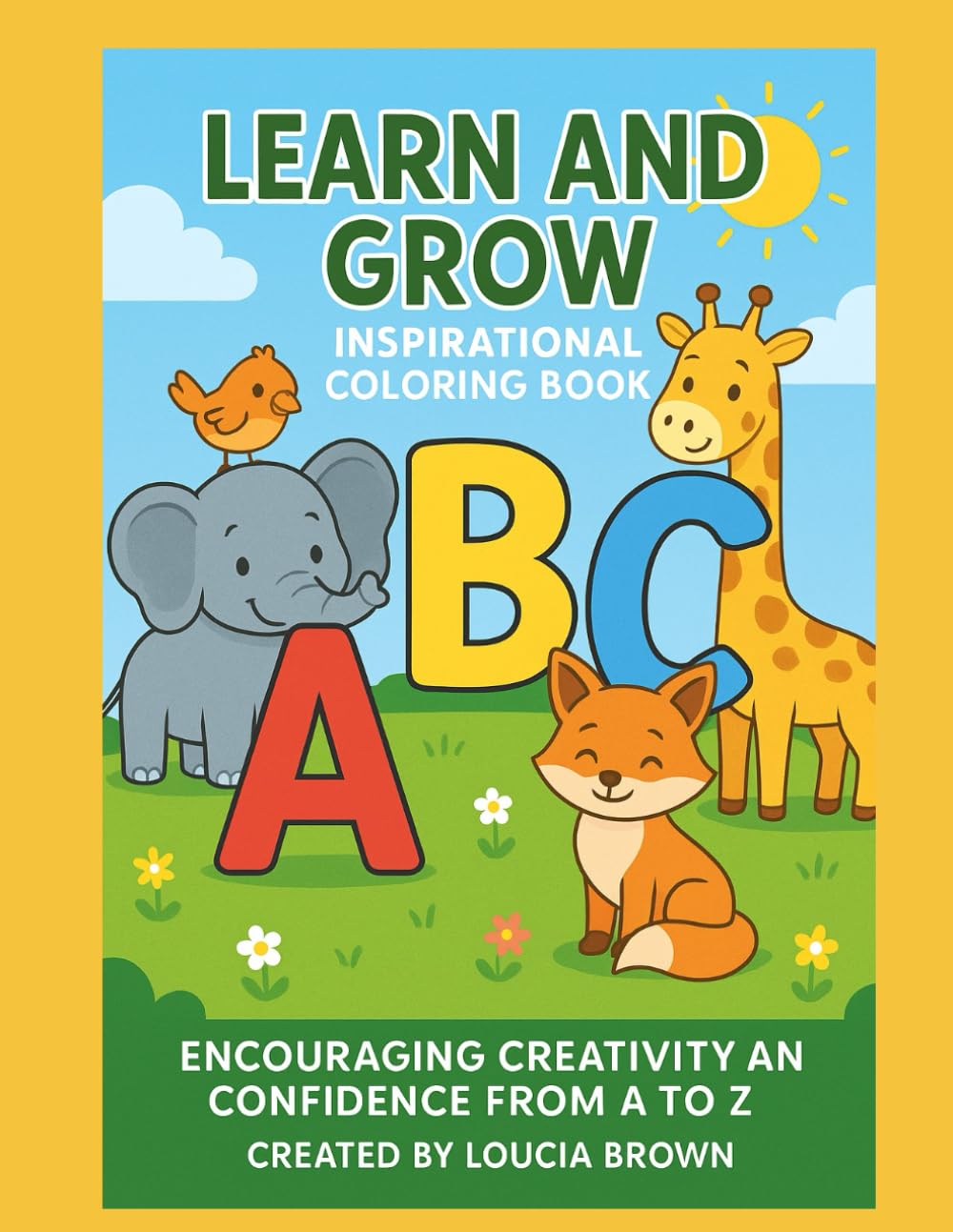 Learn And Grow ABC Coloring Book: An Inspirational Alphabet Coloring Adventure For Kids