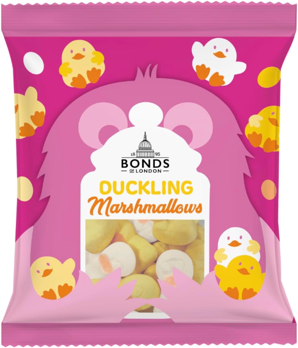 Bonds of LondonDuckling Marshmallows, Easter Treat Bags, 12x80g Bags (12 bags)