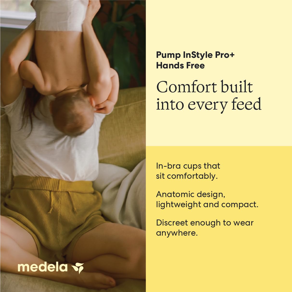 New Medela Pump in Style Pro+ - Extractor de leche manos libres, recargable, portátil, de grado hospitalario
