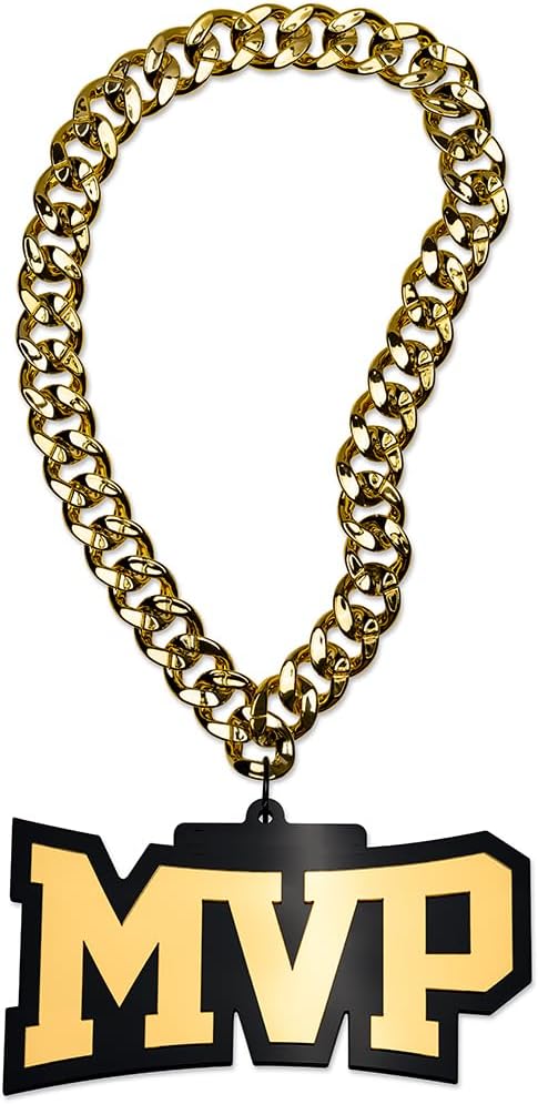 TrophySmack 'MVP' Acrylic Turnover Chain - Chrome Acrylic