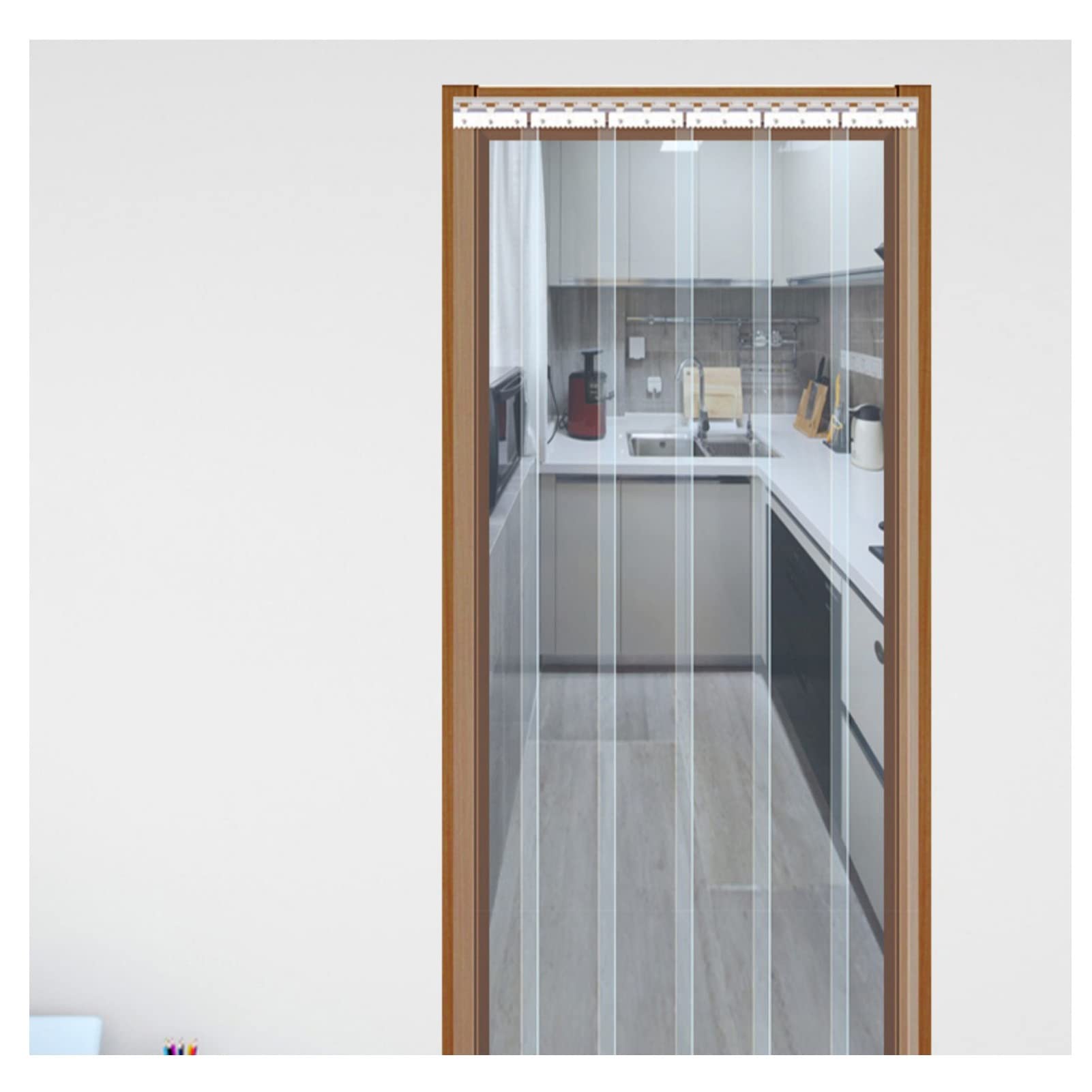 Rideau à lanières en plastique transparent thermique et rideau de congélation PVC