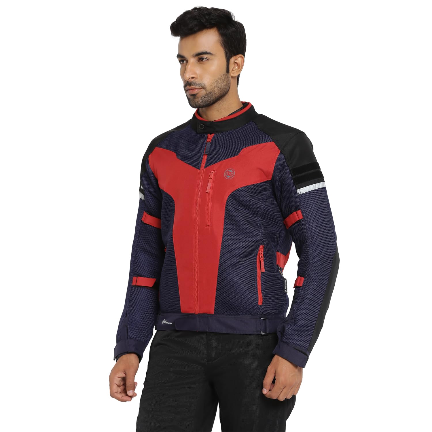 Curved Wind Jacket バーガンディ Royal Enfield Windfarer V2 Riding Jacket Dark Navy (2XL) 46 Cm Pro