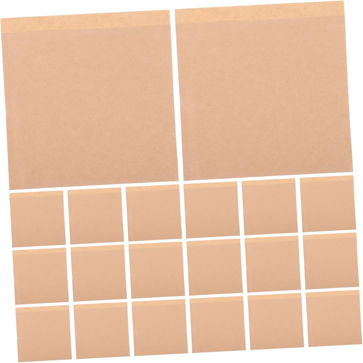 FOMIYES 500pcs Oil-resistant Kraft Paper Bags Disposable Paper Bags for Snacks Cookies Brown Produce