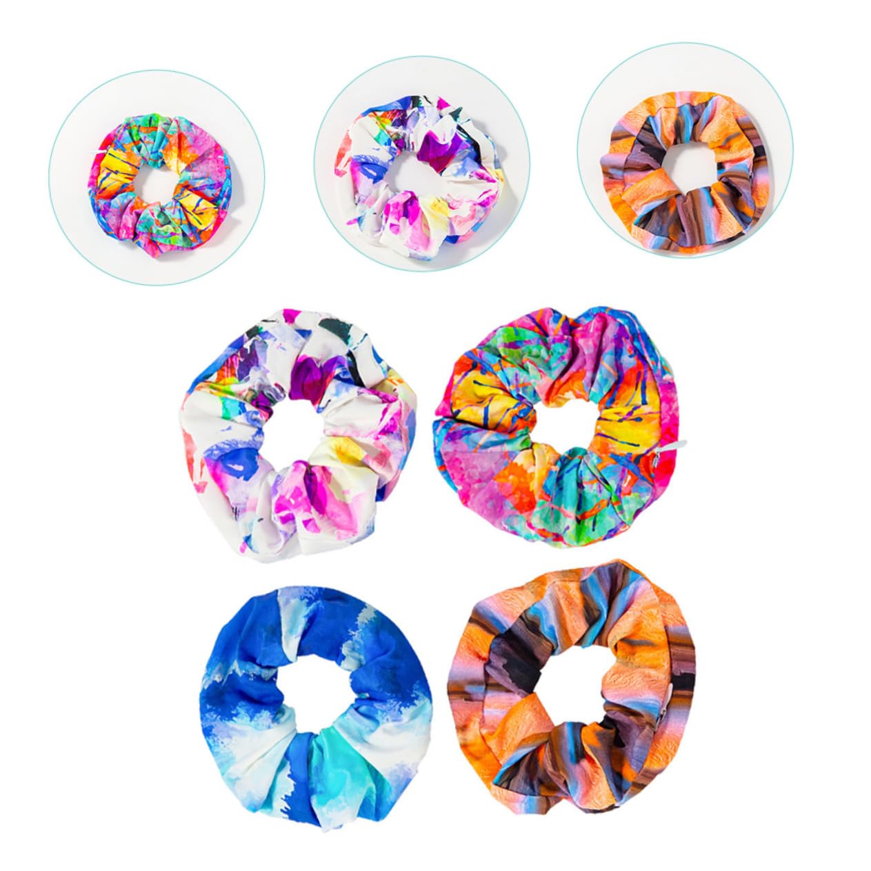 12piezas Scrunchies Con Función De Cremallera Para Coletas Accesorios De Cabello Coloridos y Prácticos Para Mujeres