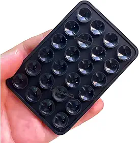 Suporte Celular Adesivo com Ventosas de Silicone para Capinha de Celular Premium (Preto)