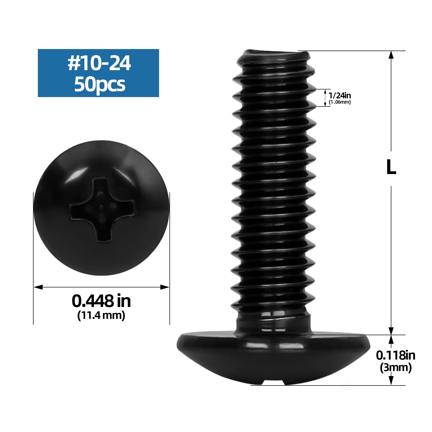 Stainless Steel Truss Head Screws - 50 PCS -2