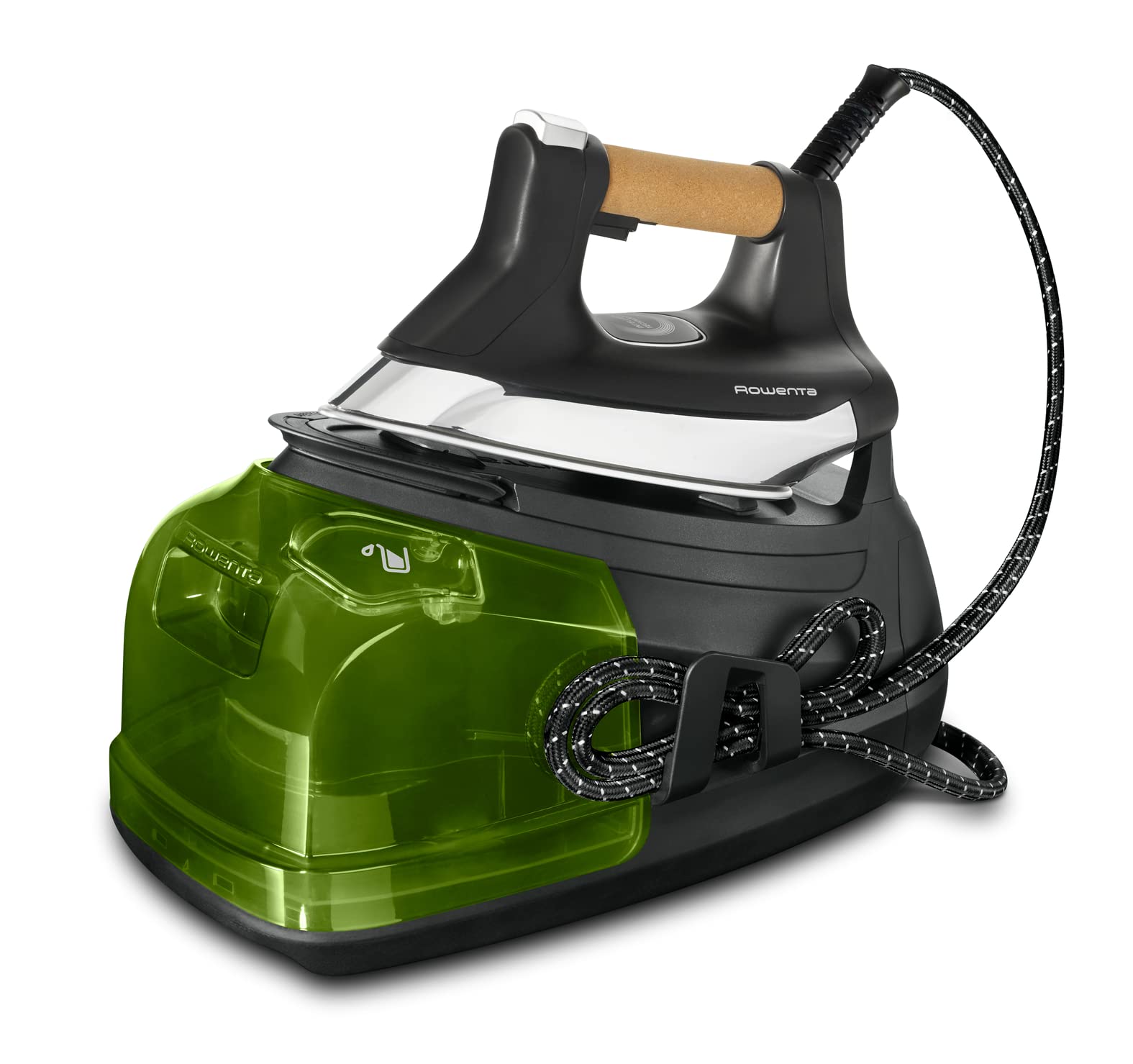 Rowenta DG8666 Perfect Steam Pro, Ferro da Stiro con Caldaia, Pressione Fino a 7.3 Bar, 1.1 Litri, Colpo Vapore 470 g/​min, Ferro da Stiro a Vapore con Tecnologia Eco Intelligence, verde