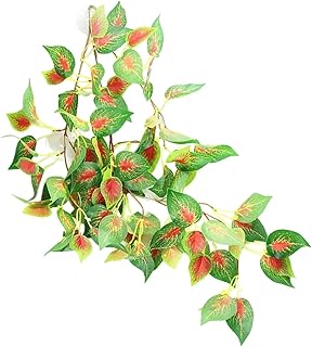 minkissy Réptil Rattan Paisagismo Réptil Terrário Decoração Réptil Habitat Decoração Plantas Tanque De Peixes Anfípodes Répteis Terrário Planta Terrários De Vidro Para Plantas Folhas De