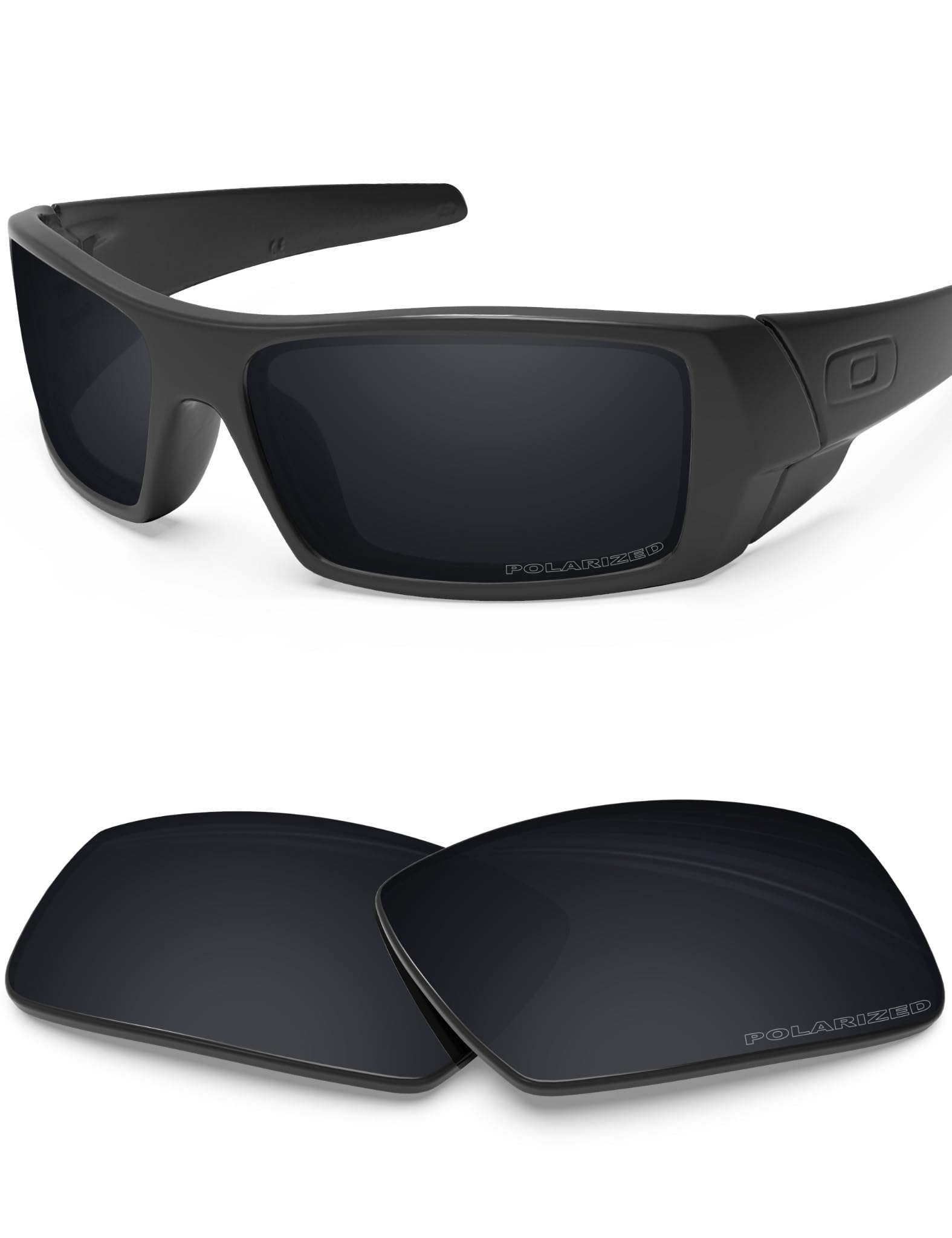 BlazerBuck Anti-salt Polarized Replacement Lenses for Oakley Gascan - Black
