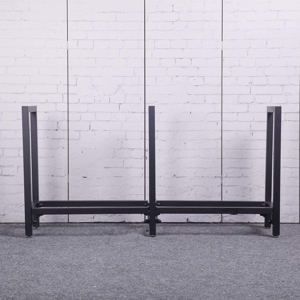 Indoor Outdoor Firewood Rack with Storage Shelves Simple Wood Rack for Firewood Storage,