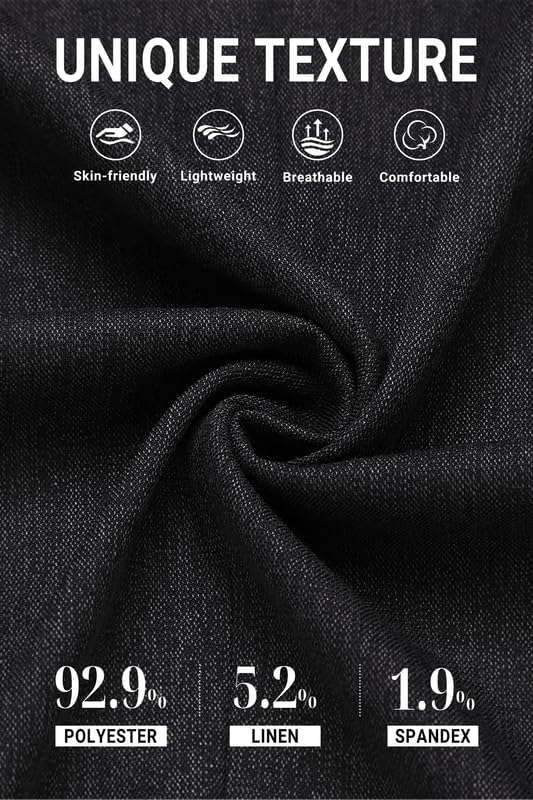 COOFANDY Men's Casual Blazer Sport Coats and Blazers Lightweight Two Botton Business Linen Blazer Suit Jacket - Image 5