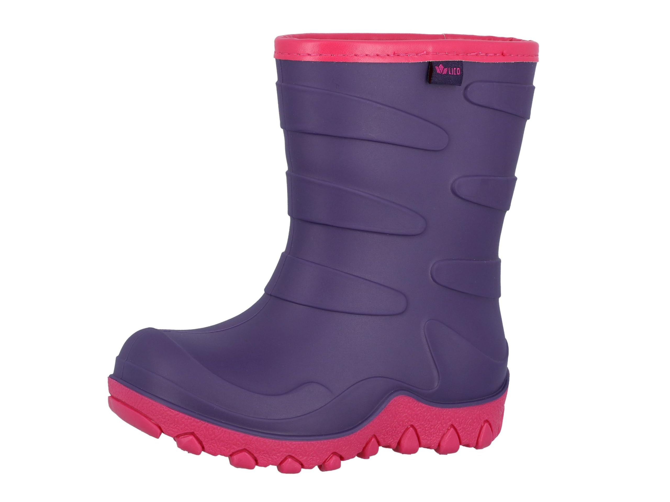Lico Cirrus Rain Boot, Lila Pink, 1 UK Child