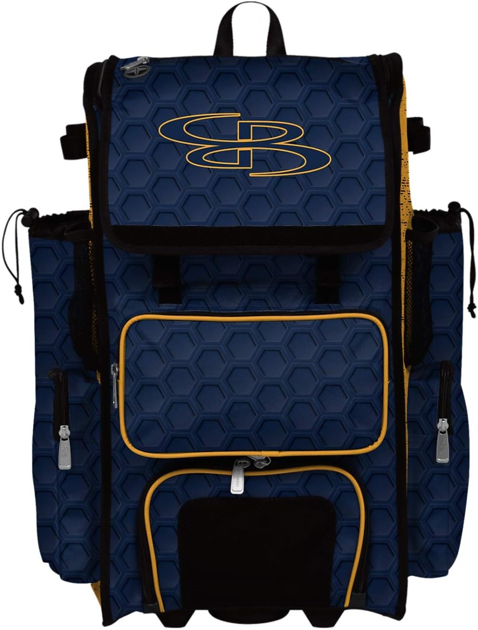 Boombah Rolling Superpack 2.0 3DHC Baseball/Softball Gear Bag - 23-1/2" x 13-1/2" x 9-1/2" - Multiple Colors - Telescopic Handle and Holds 4 Bats - Wheeled Version