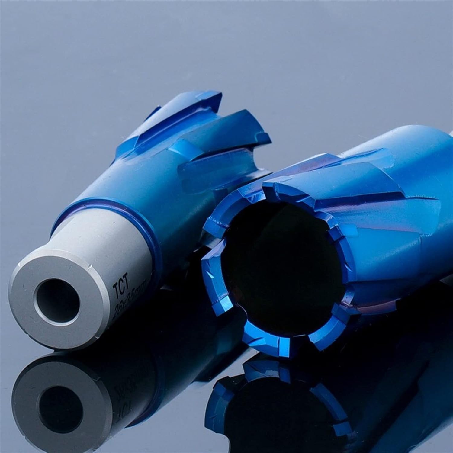 Annular Weldon Shank Magnetic Hollow Drill Bit for Blue Metal Carbide Hole Saw Cutter Drill 1Pcs (Color : 18x35mm)