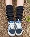 Toes Home Leg Warmers for Dance, Womens Slouchy Socks for Ballet Pilates Yoga Y2K Long Stirrup Knit Boot Cuffs Winter Legwarmers Black 1 Pair