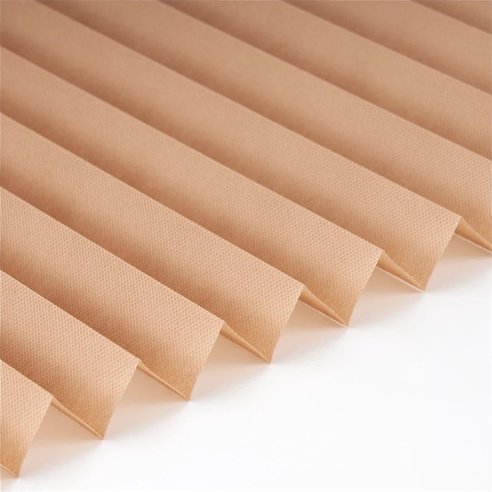 Self Adhesive Blinds Self-Adhesive Curtain Non-woven Fabric Pleated Blinds Blackout Window Shades(Coffee,60x180cm)