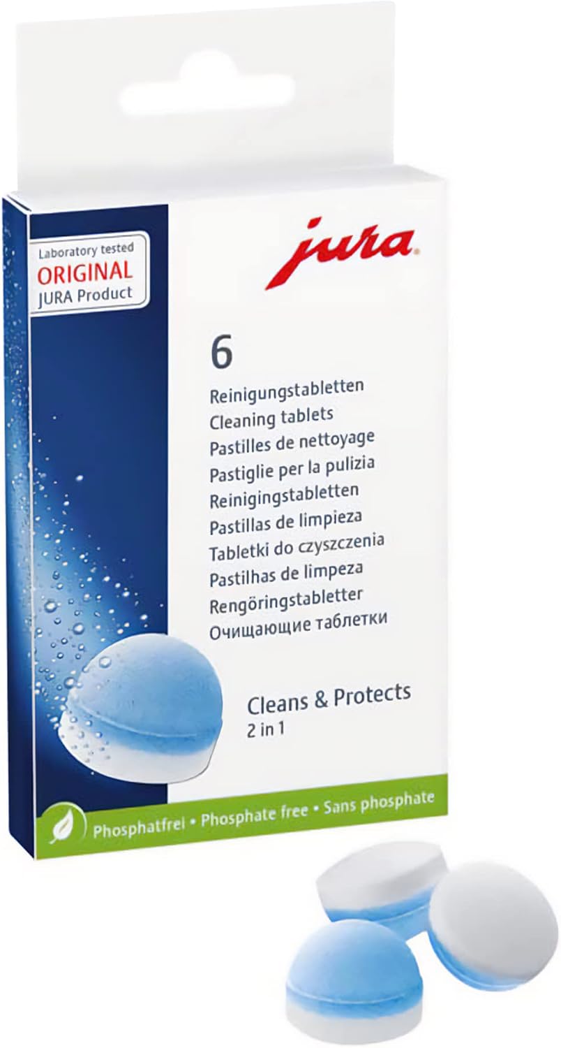 Jura Claris Blue+ Water Filter Set – 3 Filters + 6 Cleaning Tablets for Jura Automatic Coffee Machines, Compatible with C60, E8, A1, ENA Micro, Z6, S8, Z8, WE6, WE8