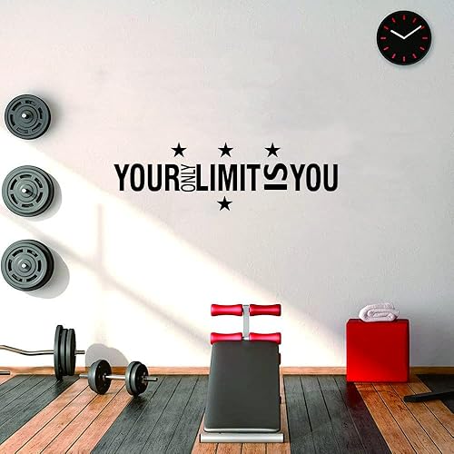 Miniatura 4 de Calcomanía innovadora para pared, diseño de frase motivacional, de PVC, extraíble, para sala de estudio y dormitorio, 11 x 36 pulgadas (negro,