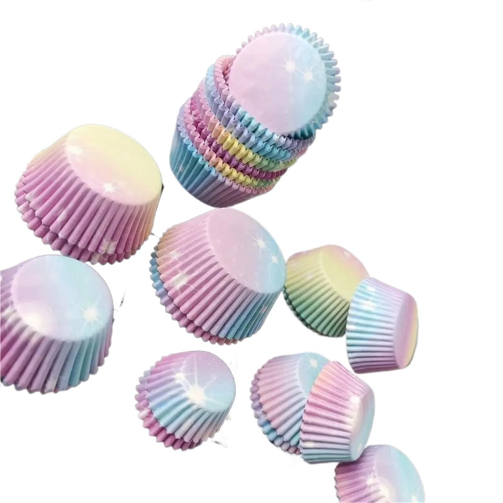 1000 moldes Desechables for Cupcakes, Papel antigrasa, moldes antiadherentes for Muffins.(L)