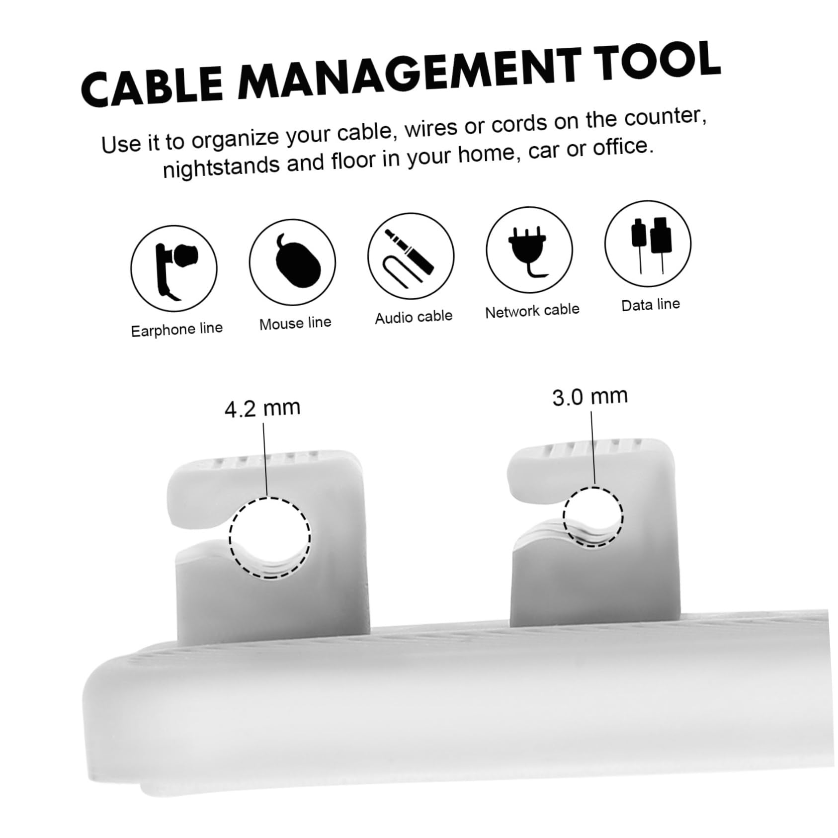 OSALADI 4 Juegos De Soportes Magnéticos De Silicona Para Cables Organizador De Cables De Escritorio Para El Hogar La Oficina Y El Coche.
