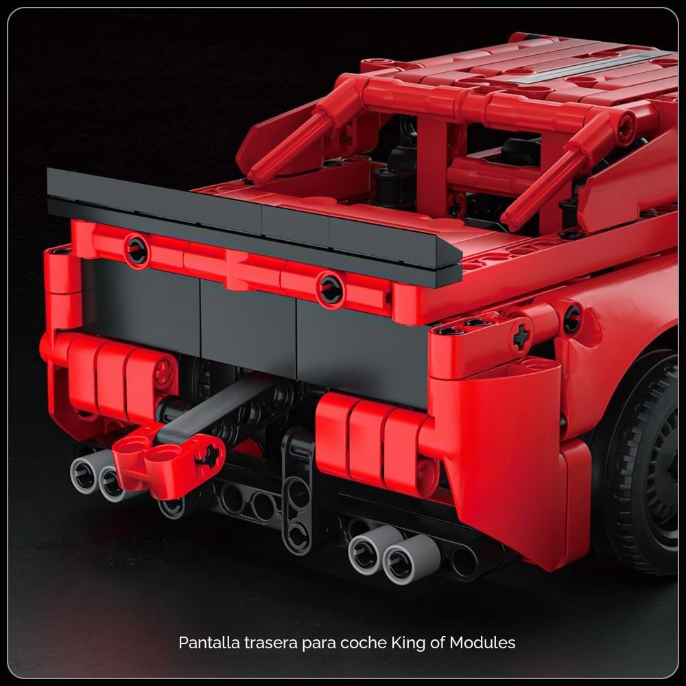Mould King 15080 Juego de Construcción de Autos de Tracción Trasera Bloques de Construcción Modelo de Coche Deportivo Kits de Construcción de Automóviles Coleccionables para Niños Fanáticos