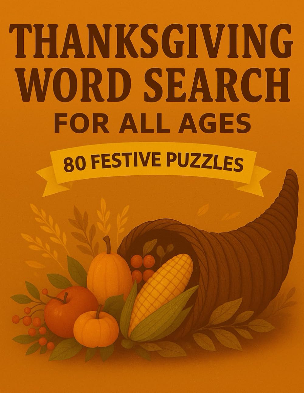 Thanksgiving Word Search for All Ages: 80 Festive Puzzles