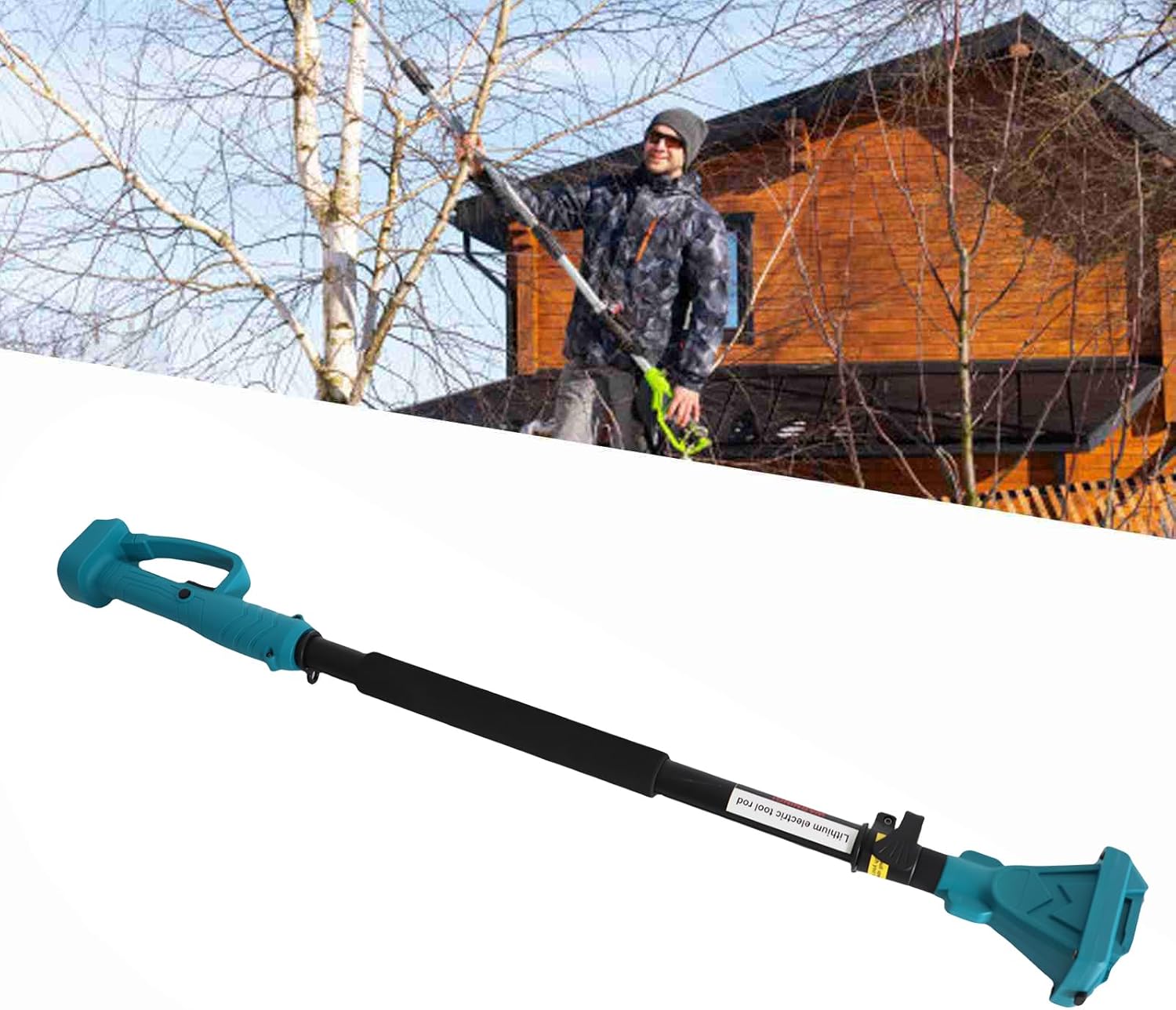 Cordless Pruning Shears Extension Pole, 3.44ft to 4.92ft Length Pole Saws for Tree Trimming Retractable Electric Pruner Poles for Garden Pruning High and Low Branches