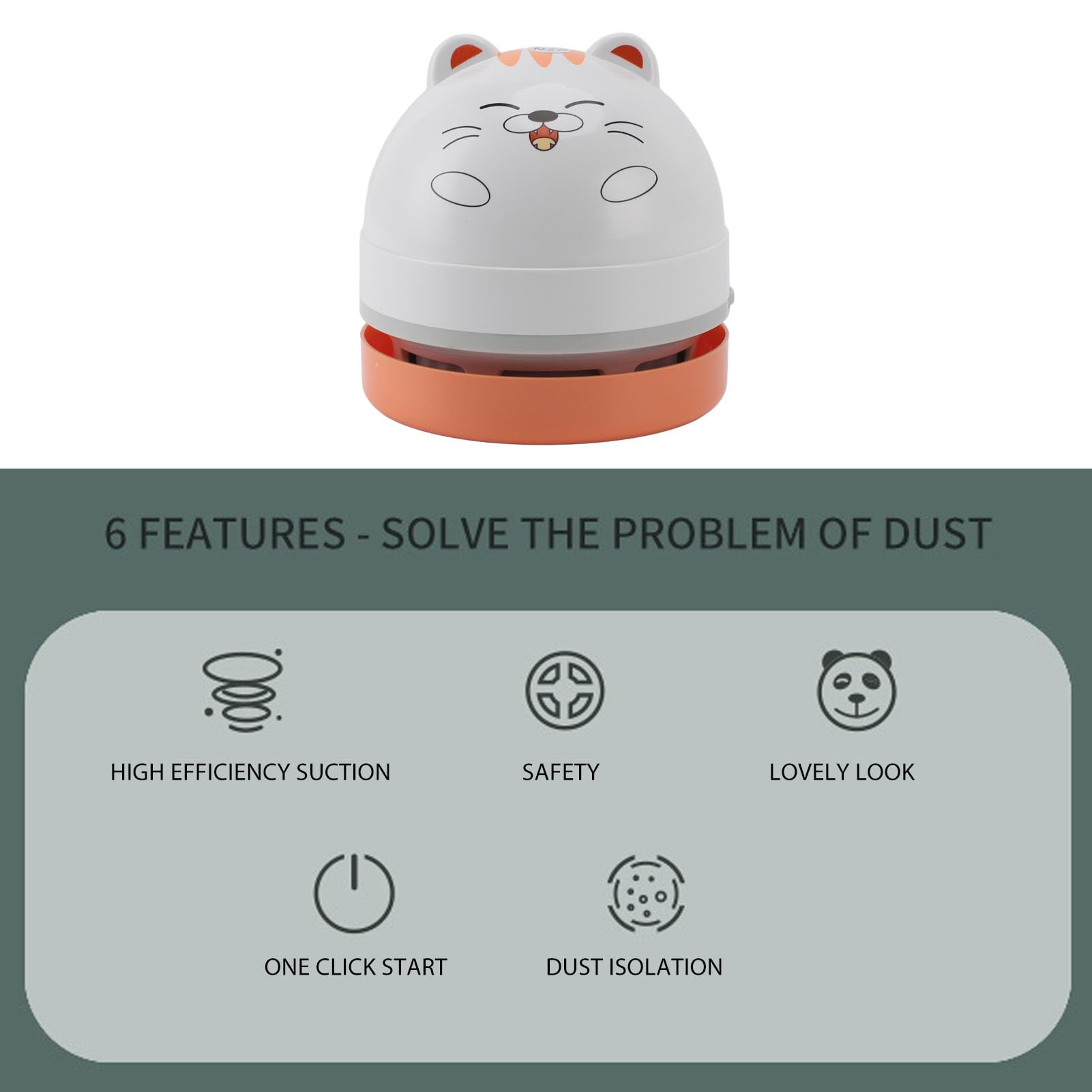 Mini Aspirapolvere Portatile Da Scrivania SRIKEKL - Per Tastiera, Auto E Briciole | Ricarica USB - Foto 9