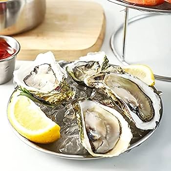 シーフードプラッター、ステンレススチールスタンドセット※内容をご確認ください！ Amazon｜2段ラウンドシーフードプラッター、ステンレススチール