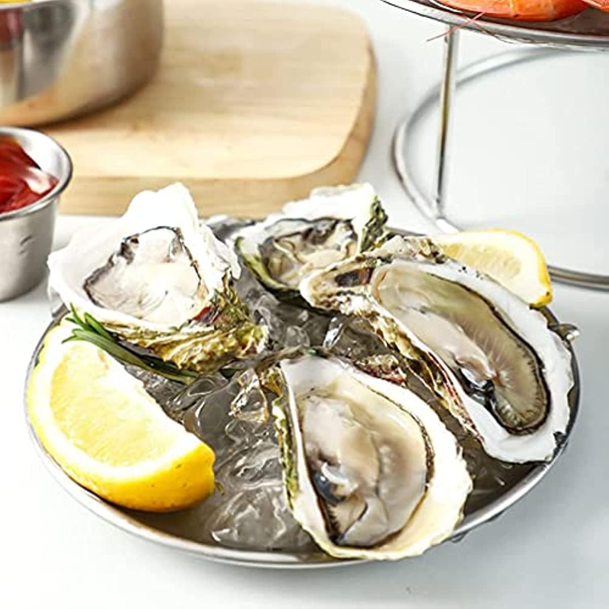 シーフードプラッター、ステンレススチールスタンドセット※内容をご