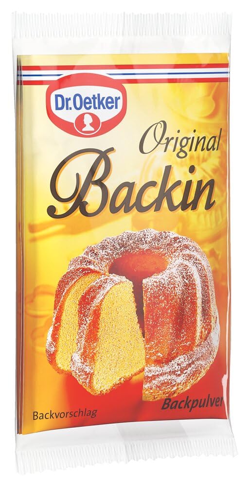 Dr. Oetker Original Backin, 10 x 3er Pack Backpulver, je Tüte 16 g, feines Backtriebmittel zum Kochen und Backen, ideal für Kuchen, Waffeln, Pizza & Co., vegan